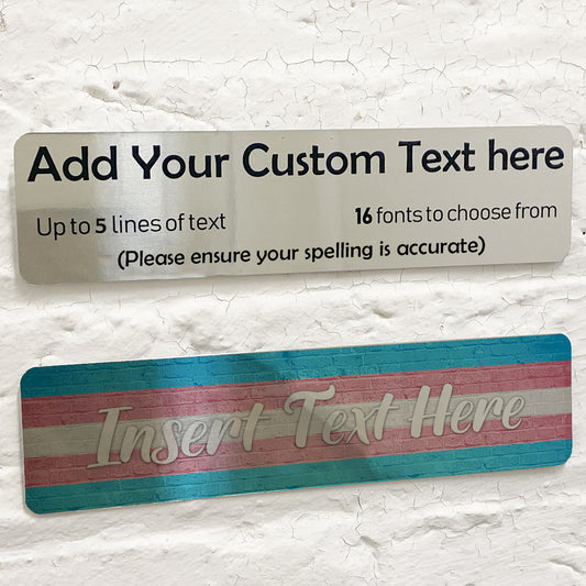 Trans Pride Flag Mirror Metal Plaque - shopquality4u