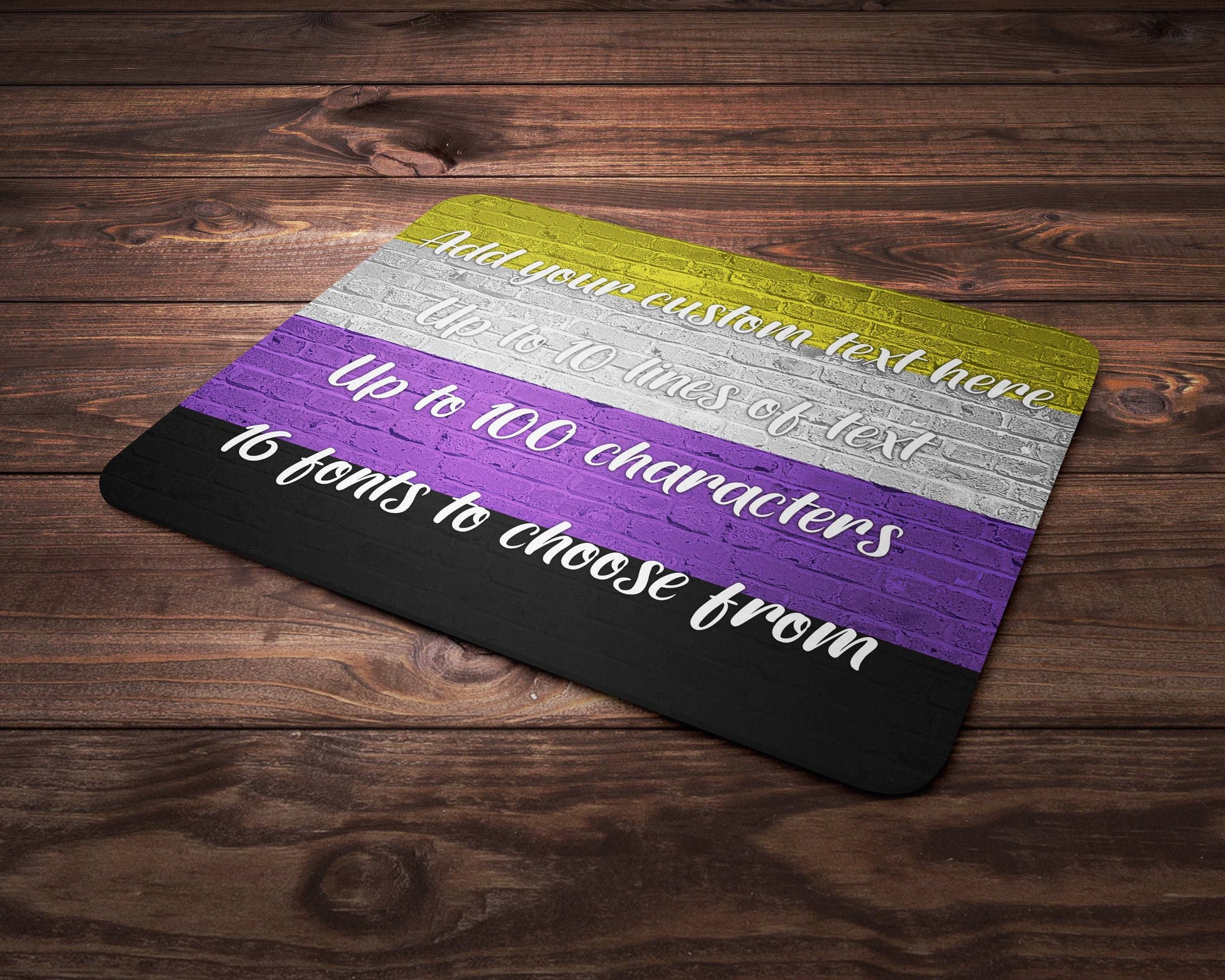 Non-Binary Pride Flag Mouse Pad - shopquality4u