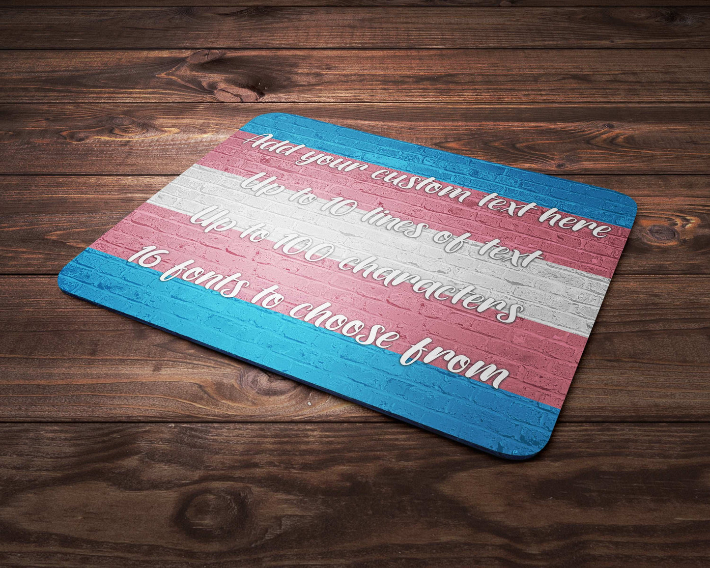 Trans Pride Flag Mouse Pad - shopquality4u