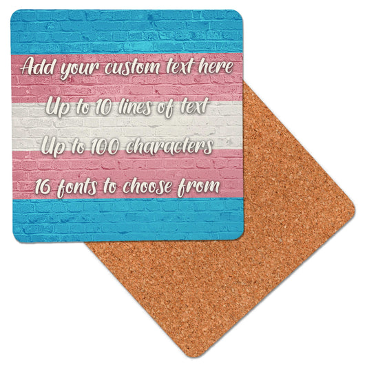 Trans Pride Flag Wooden Coasters - shopquality4u