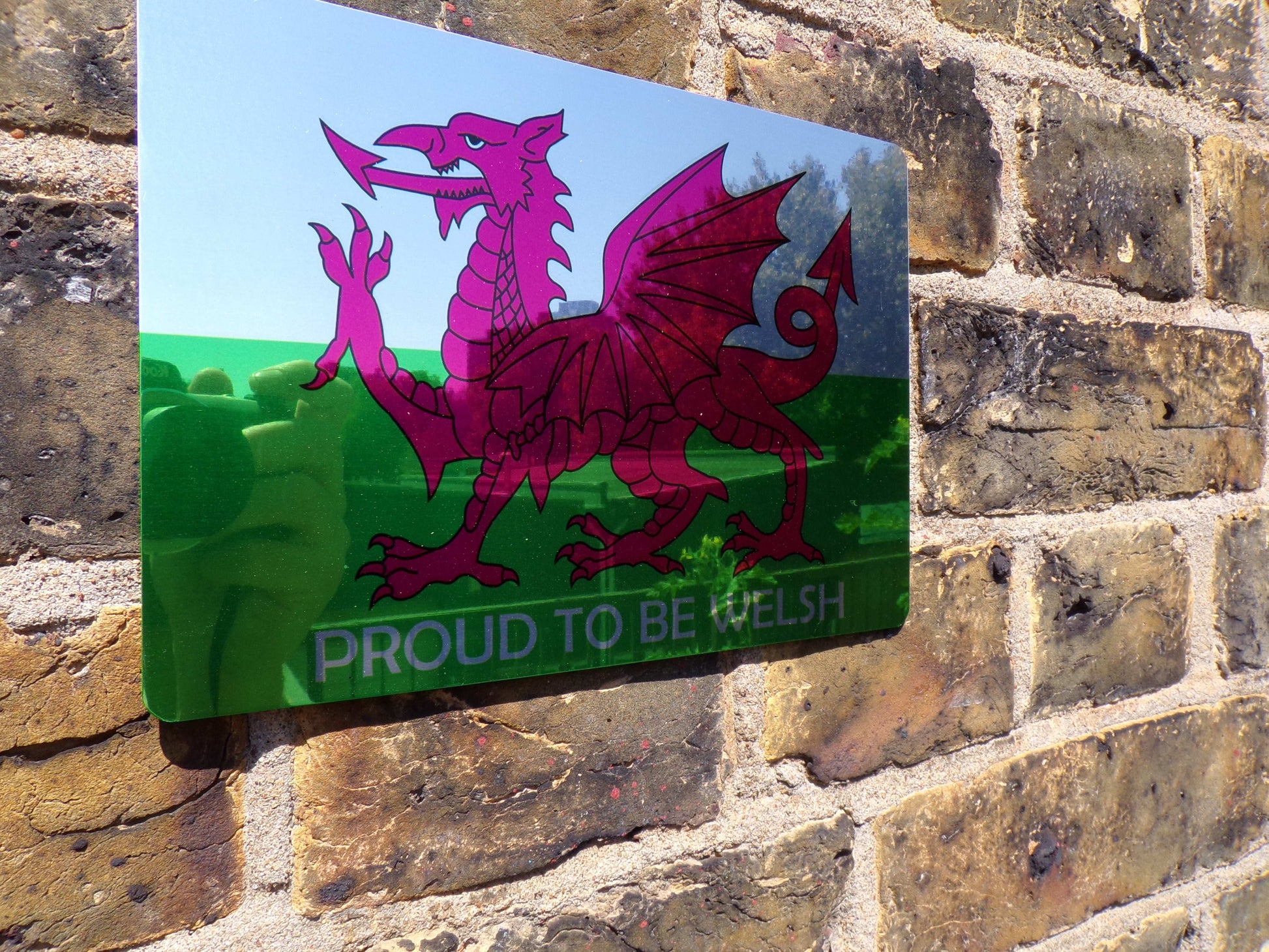 Proud to Be Welsh Mirror Metal Sign - shopquality4u