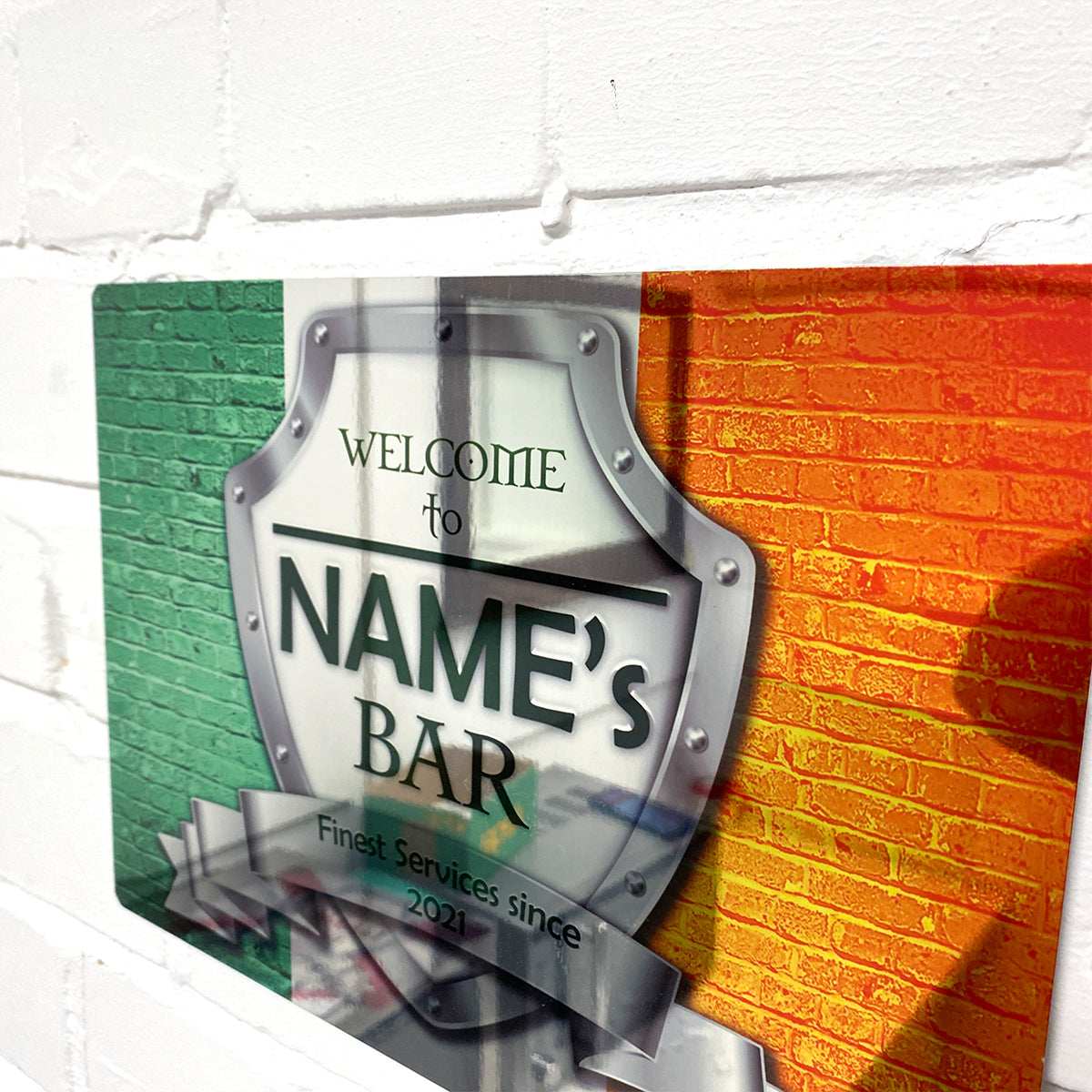 Irish Flag Mirror Finish Sign - shopquality4u