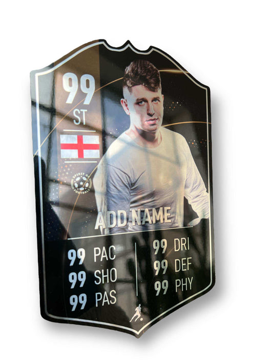 Luxury Black Mirror Football Card Player Stats Shield - shopquality4u