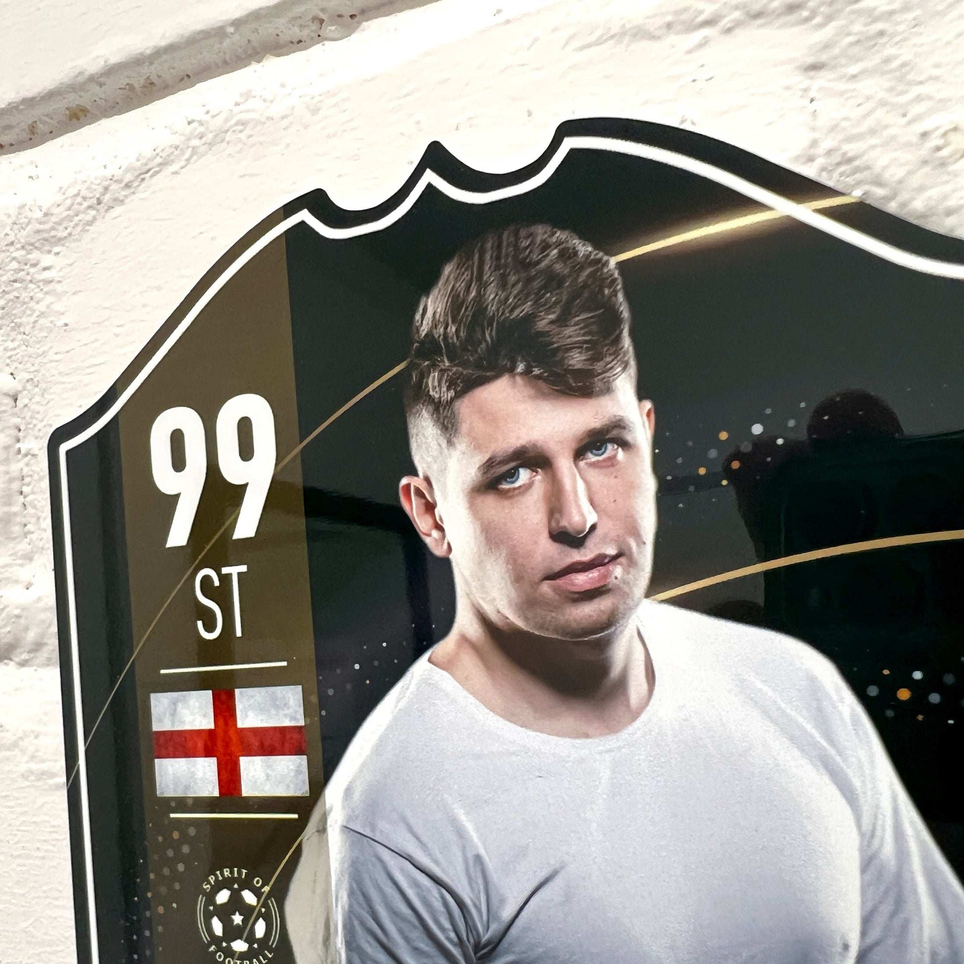 Luxury Black Football Card Player Stats Shield - shopquality4u