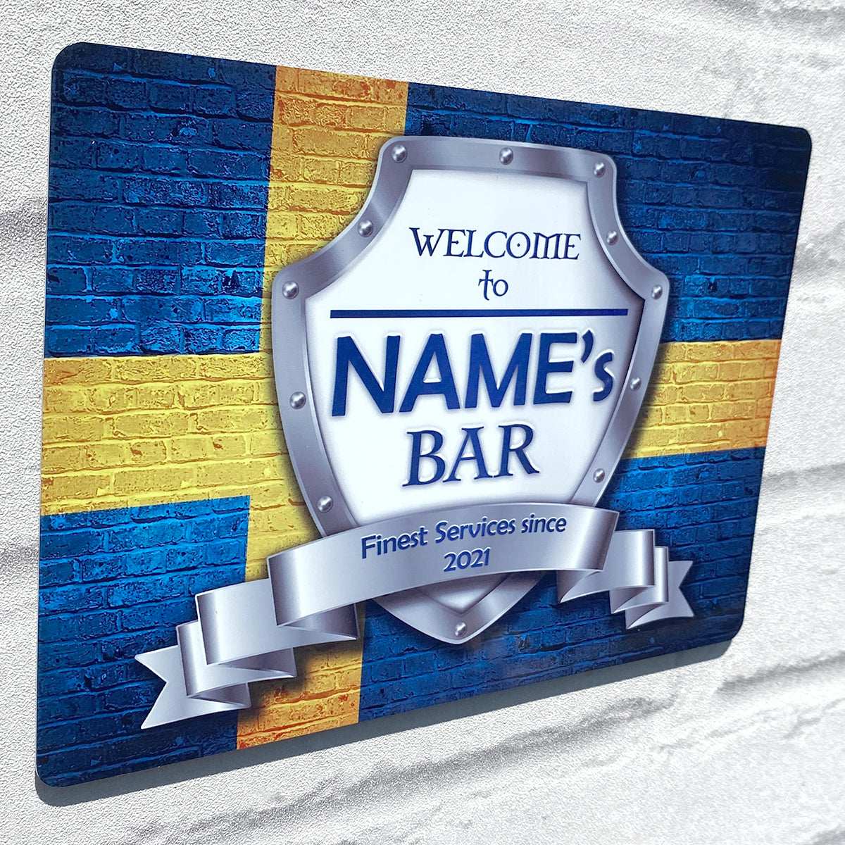 Swedish Flag Metal Sign - shopquality4u