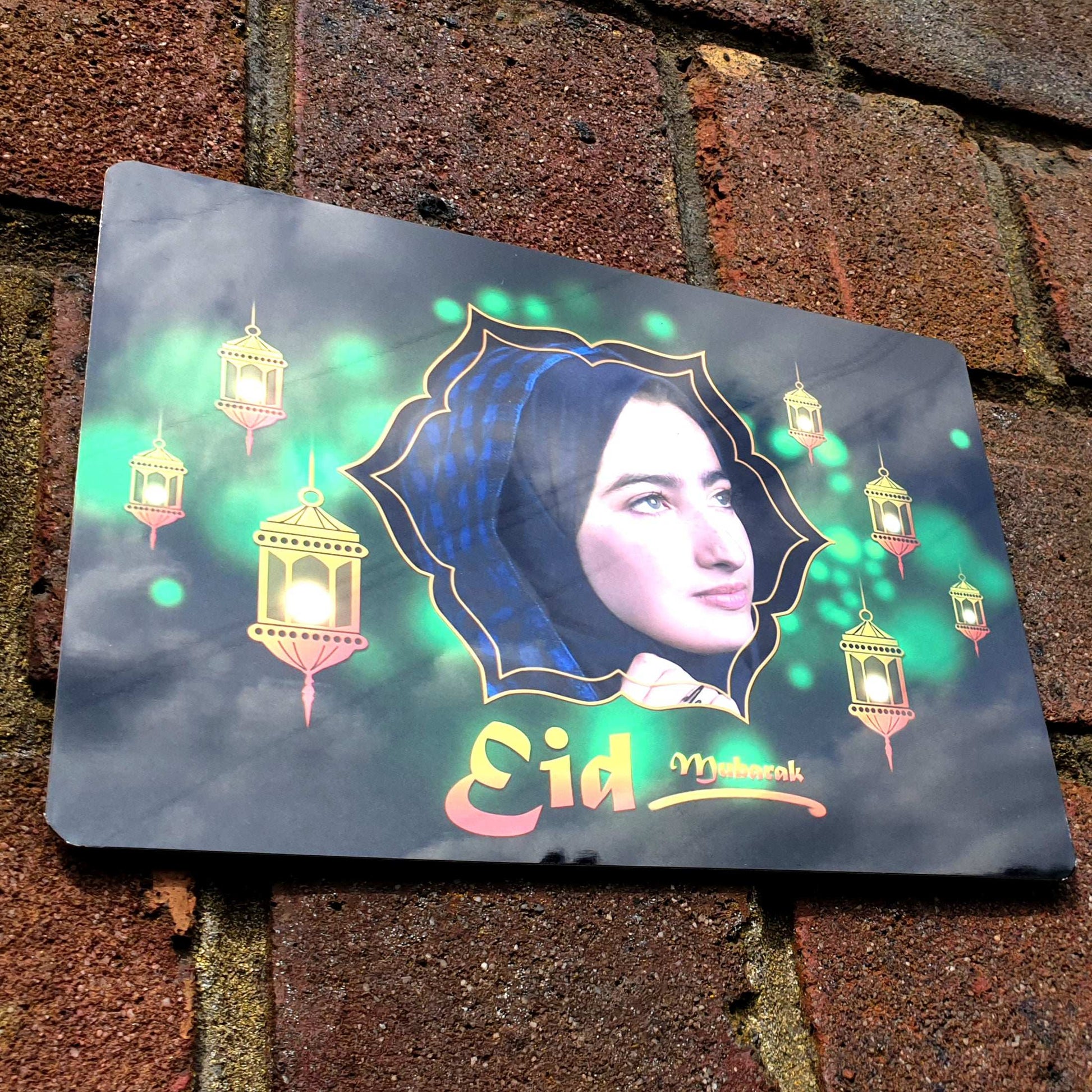 Personalised Eid Mubarak Mirror Metal Sign - Add Your Custom Photo - shopquality4u