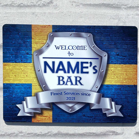 Swedish Flag Metal Sign - shopquality4u