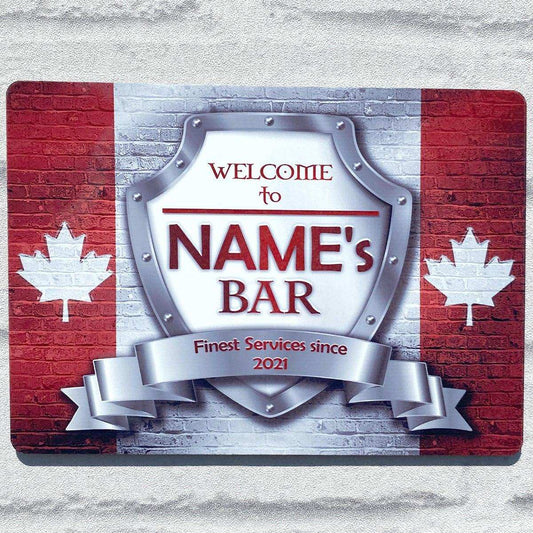 Canadian Flag Metal Sign - shopquality4u