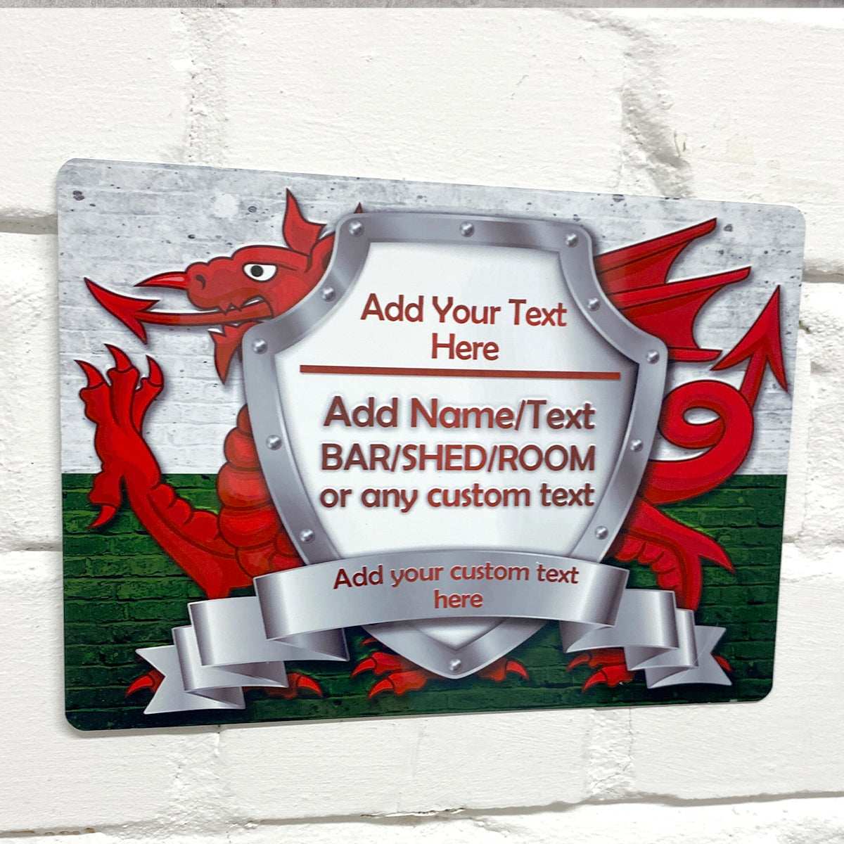 Welsh Flag Metal Sign - shopquality4u
