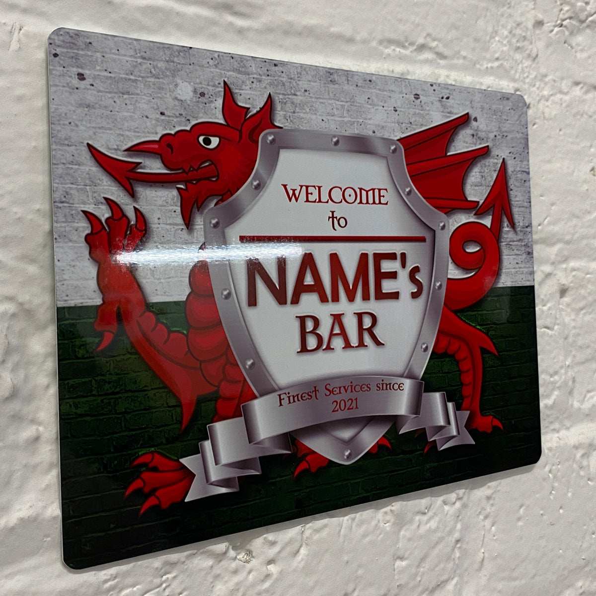Welsh Flag Metal Sign - shopquality4u