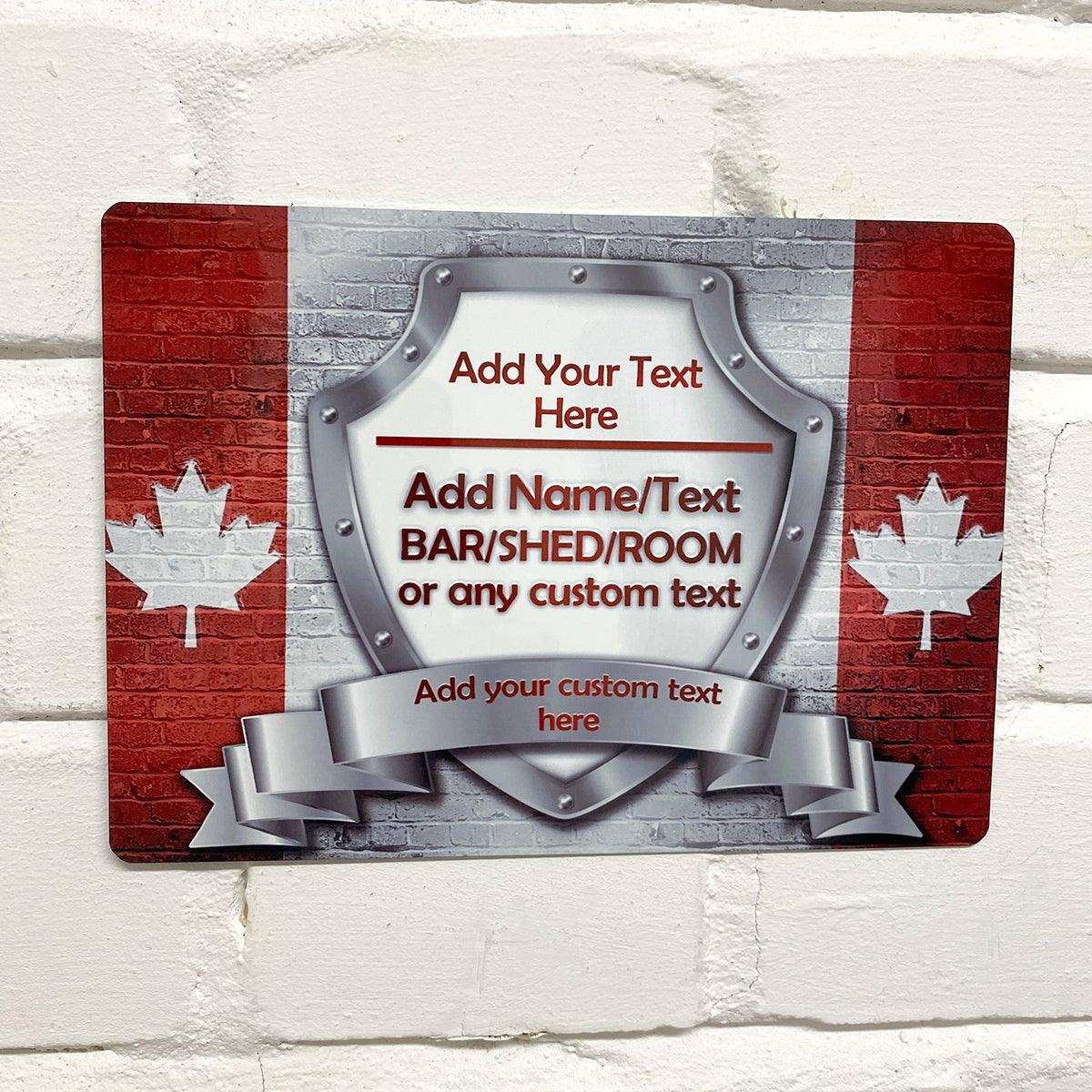 Canadian Flag Metal Sign - shopquality4u