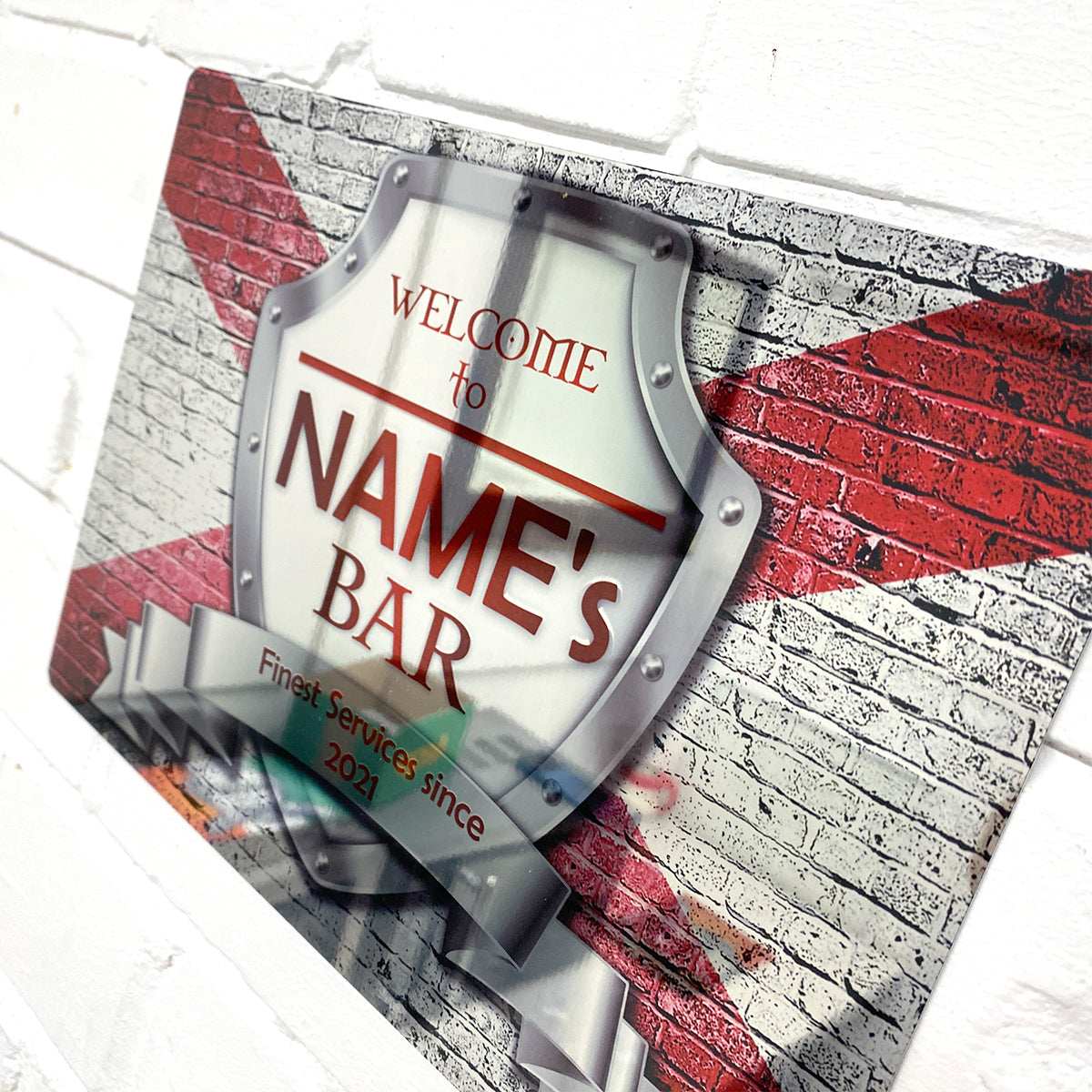 Northern Irish Flag Mirror Finish Sign - shopquality4u