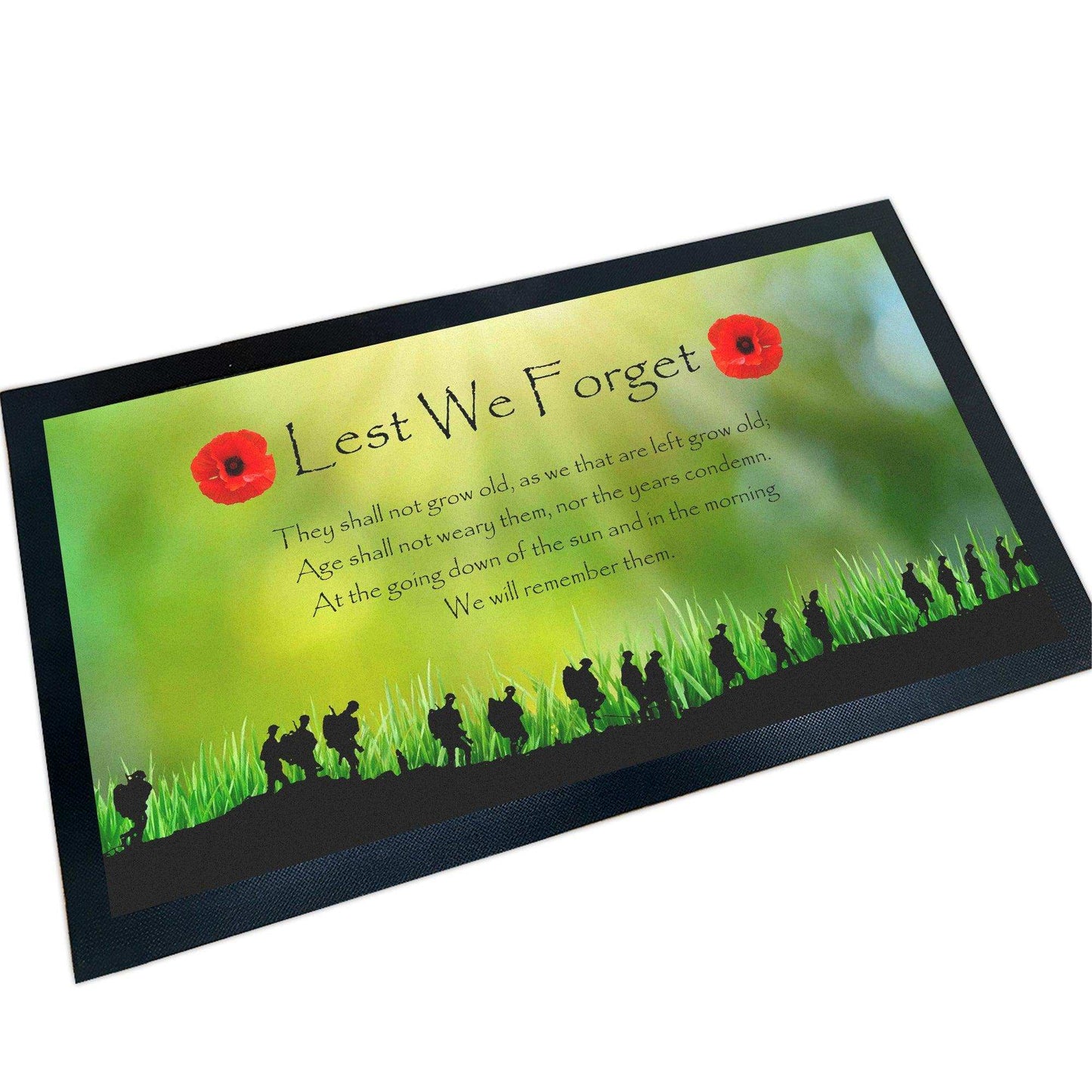 Lest We Forget Green Background Bar Runner - shopquality4u