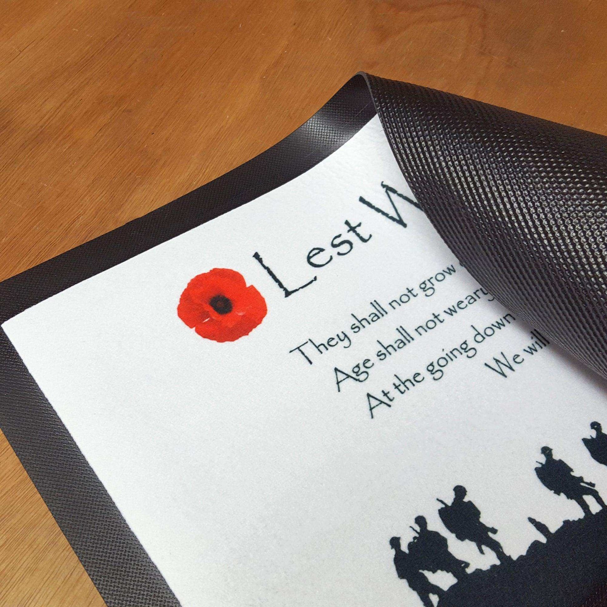 Lest We Forget White Background Bar Runner - shopquality4u