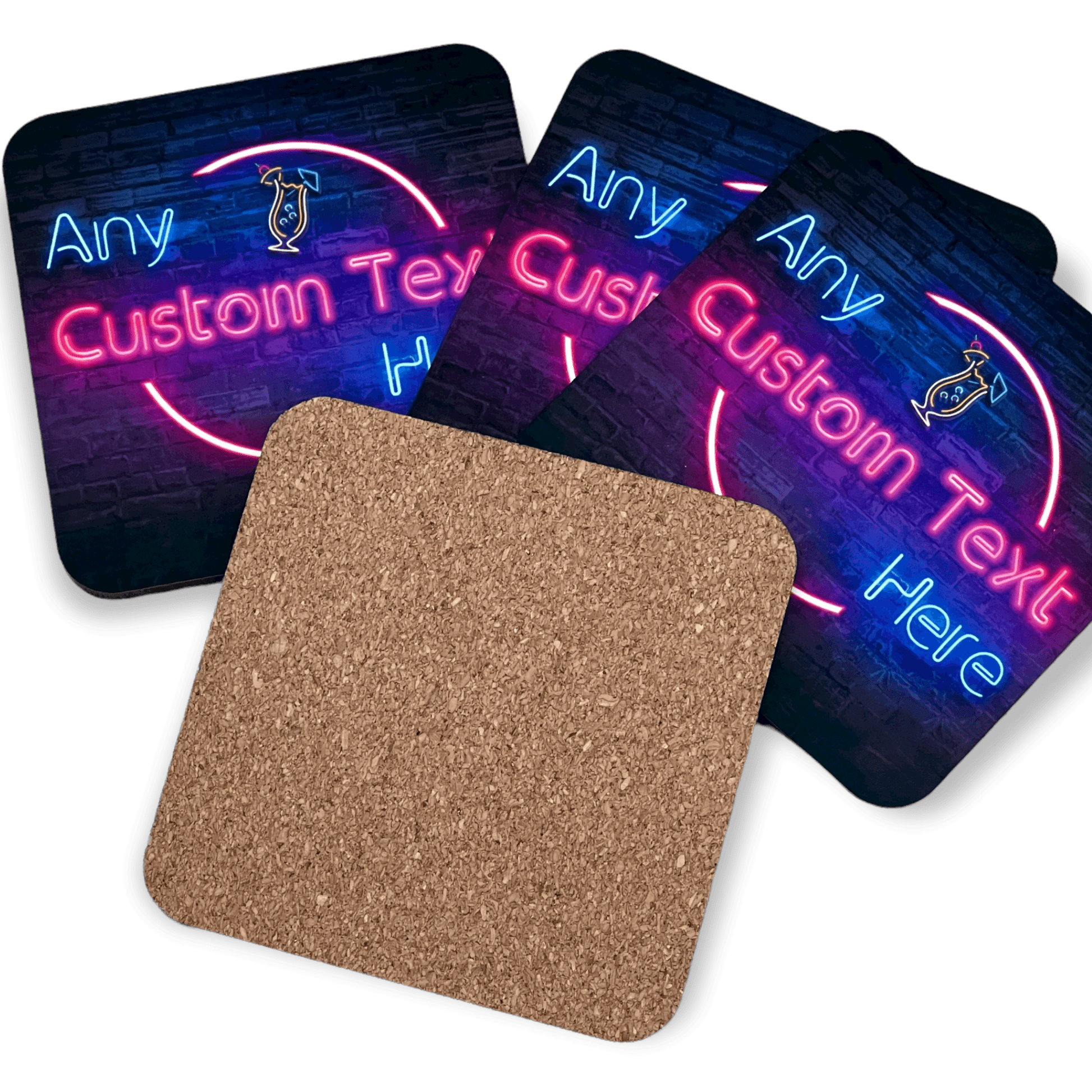 Square Wood Cork Coaster (set of 4) - shopquality4u