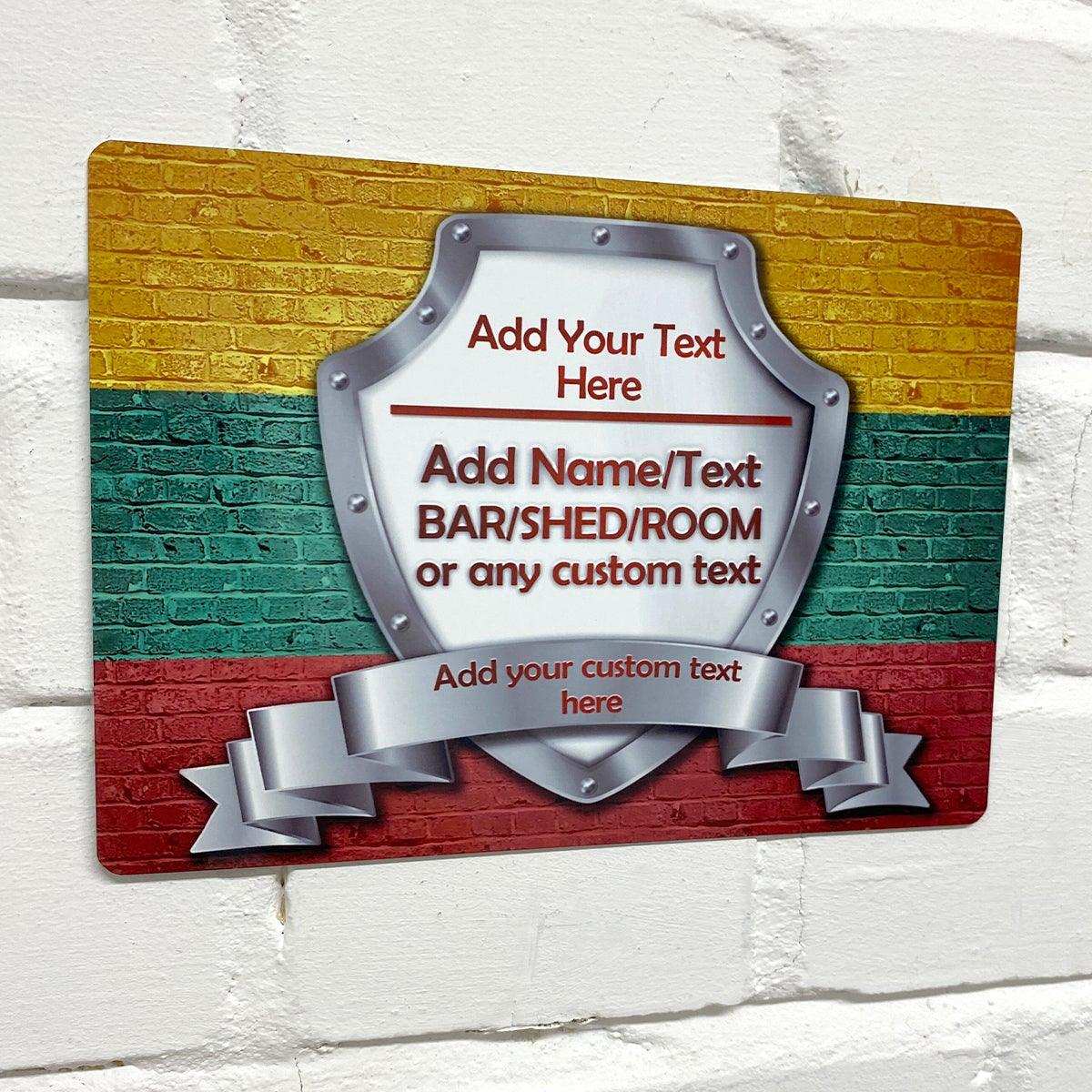 Lithuanian Flag Metal Sign - shopquality4u