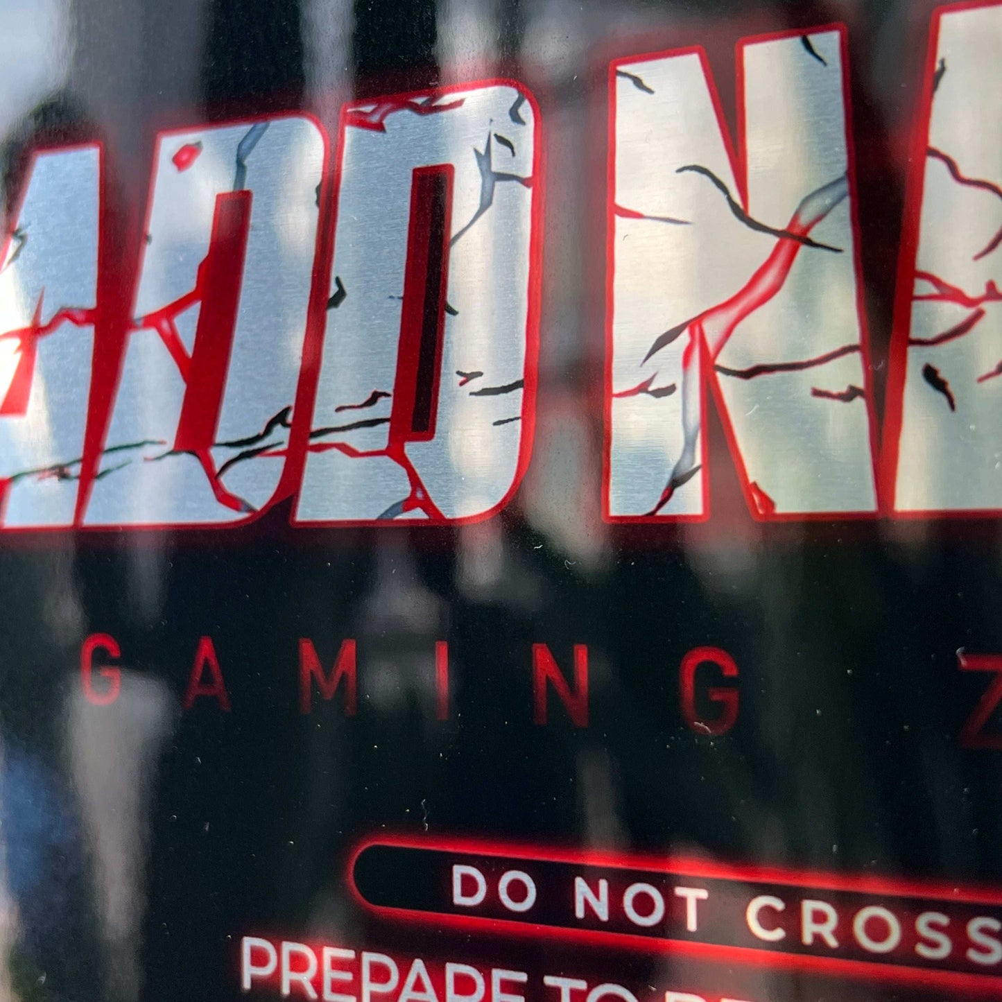 Personalised Metal Mirror Gamer Sign - Gaming Zone Magma - shopquality4u
