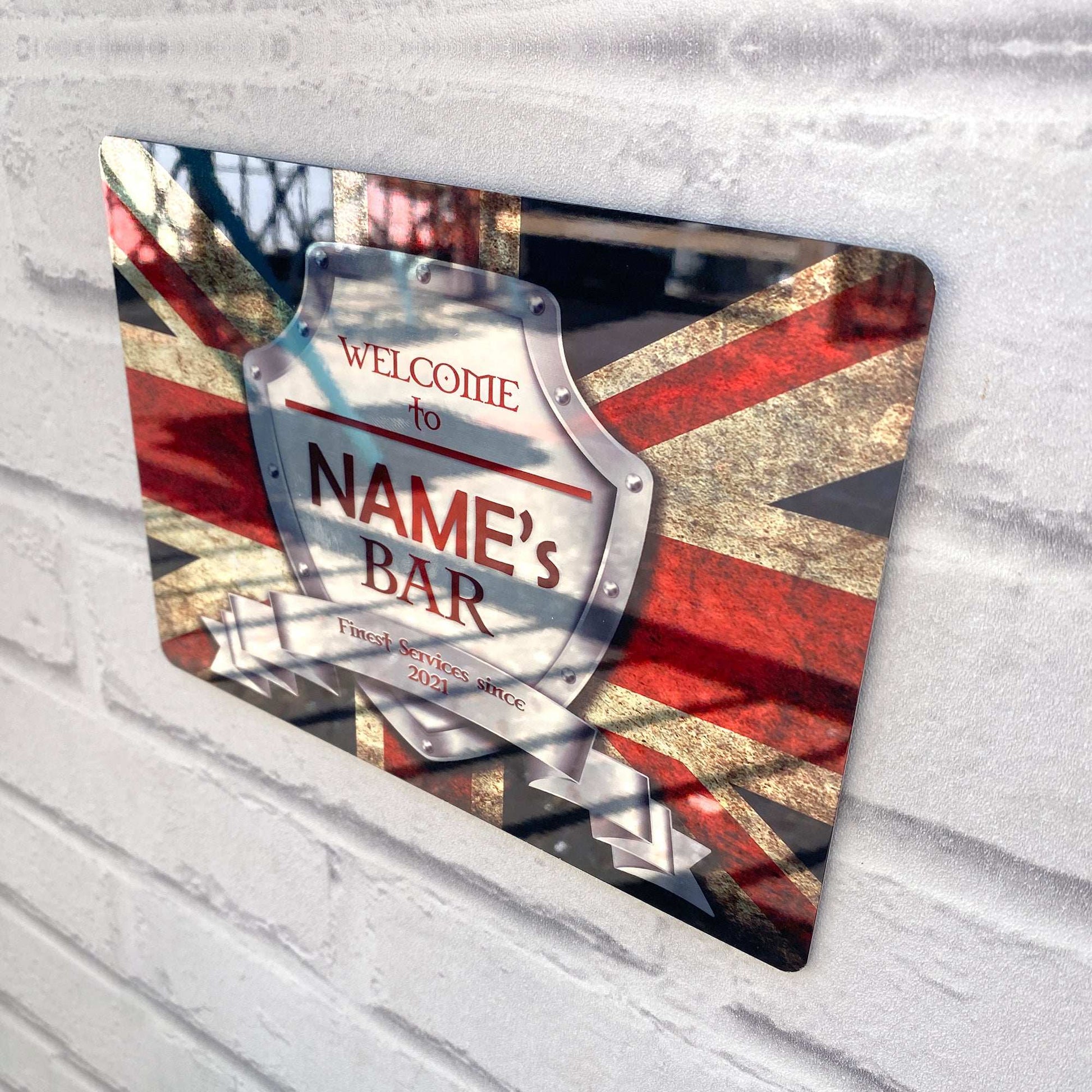 British Flag Mirror Finish Sign - shopquality4u