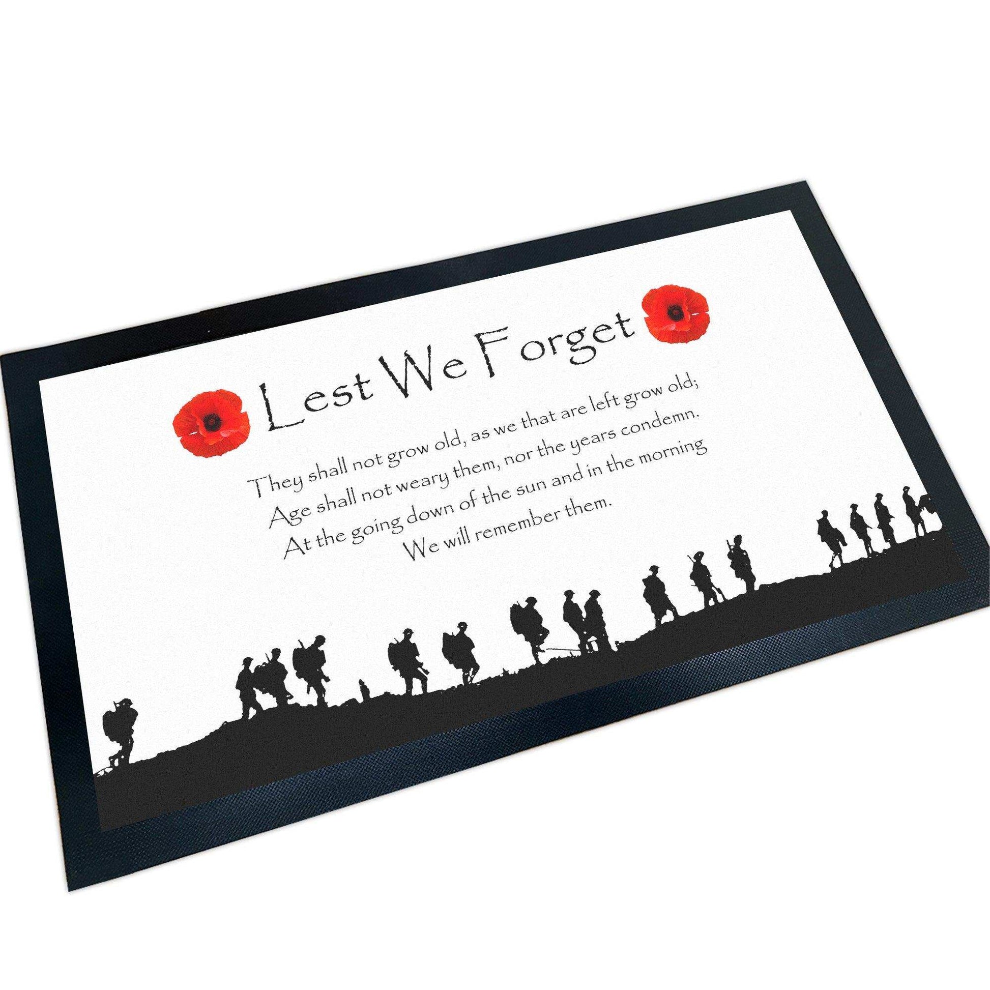 Lest We Forget White Background Bar Runner - shopquality4u