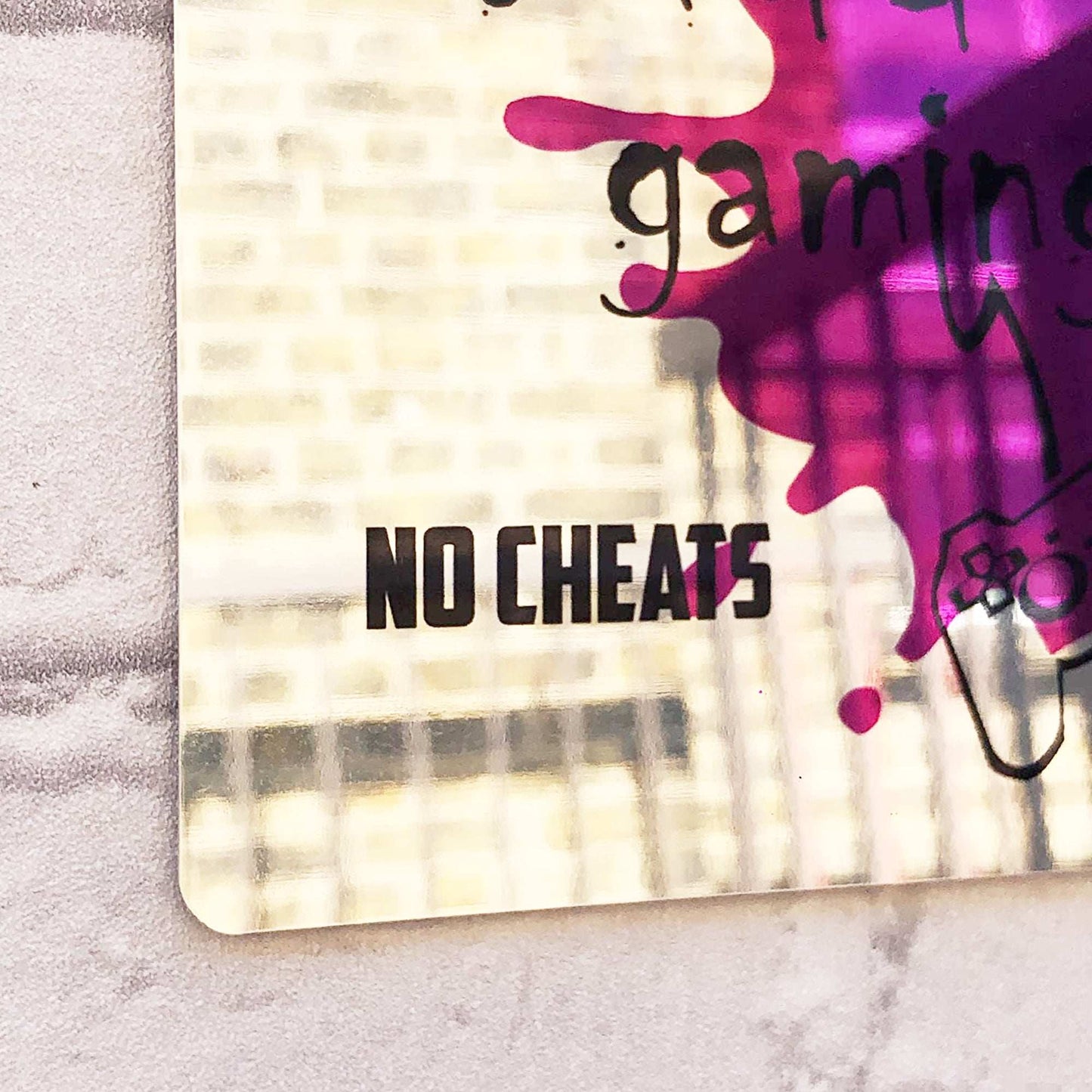 Personalised Metal Mirror Gamer Sign - Splat Gaming - shopquality4u