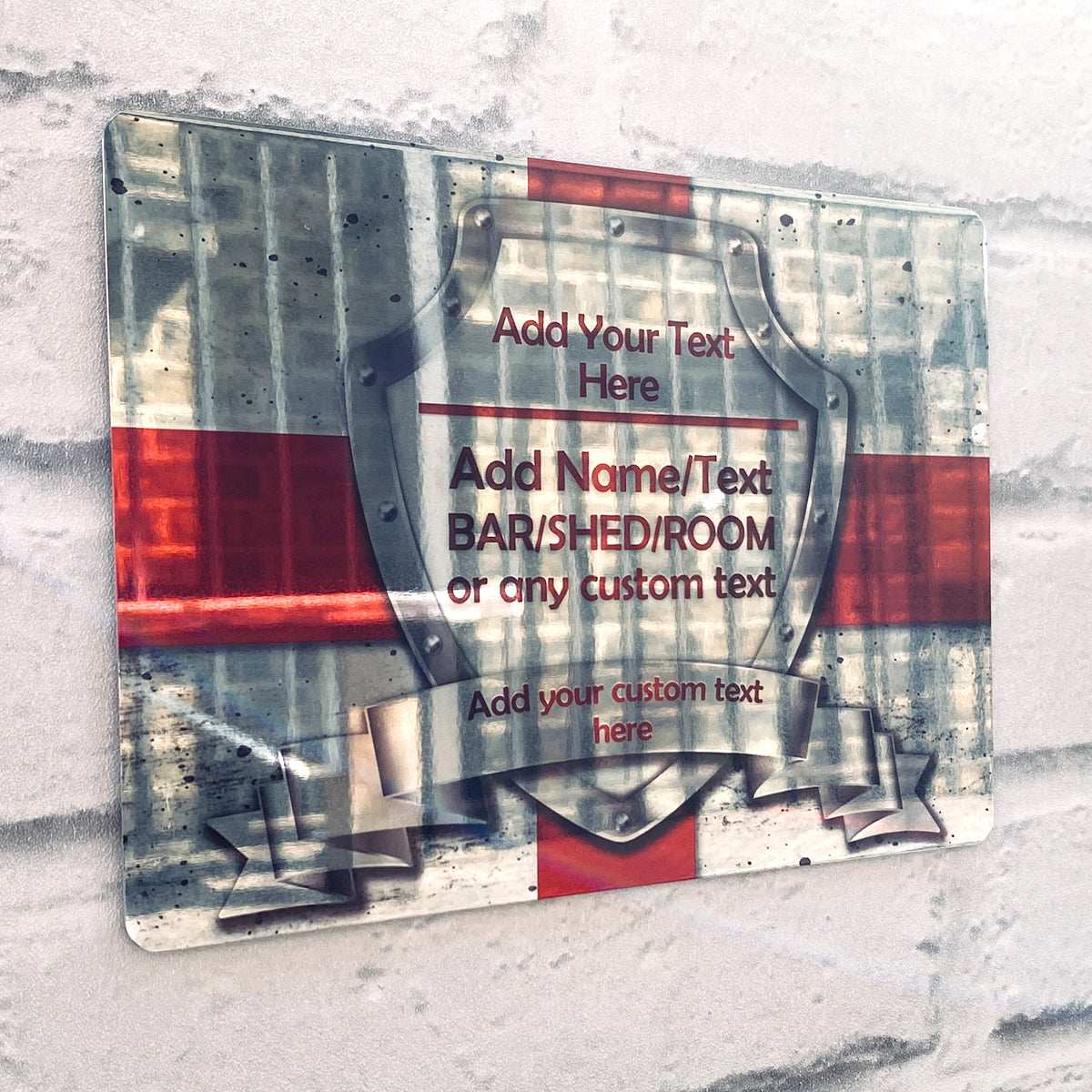 English Flag Mirror Finish Sign - shopquality4u