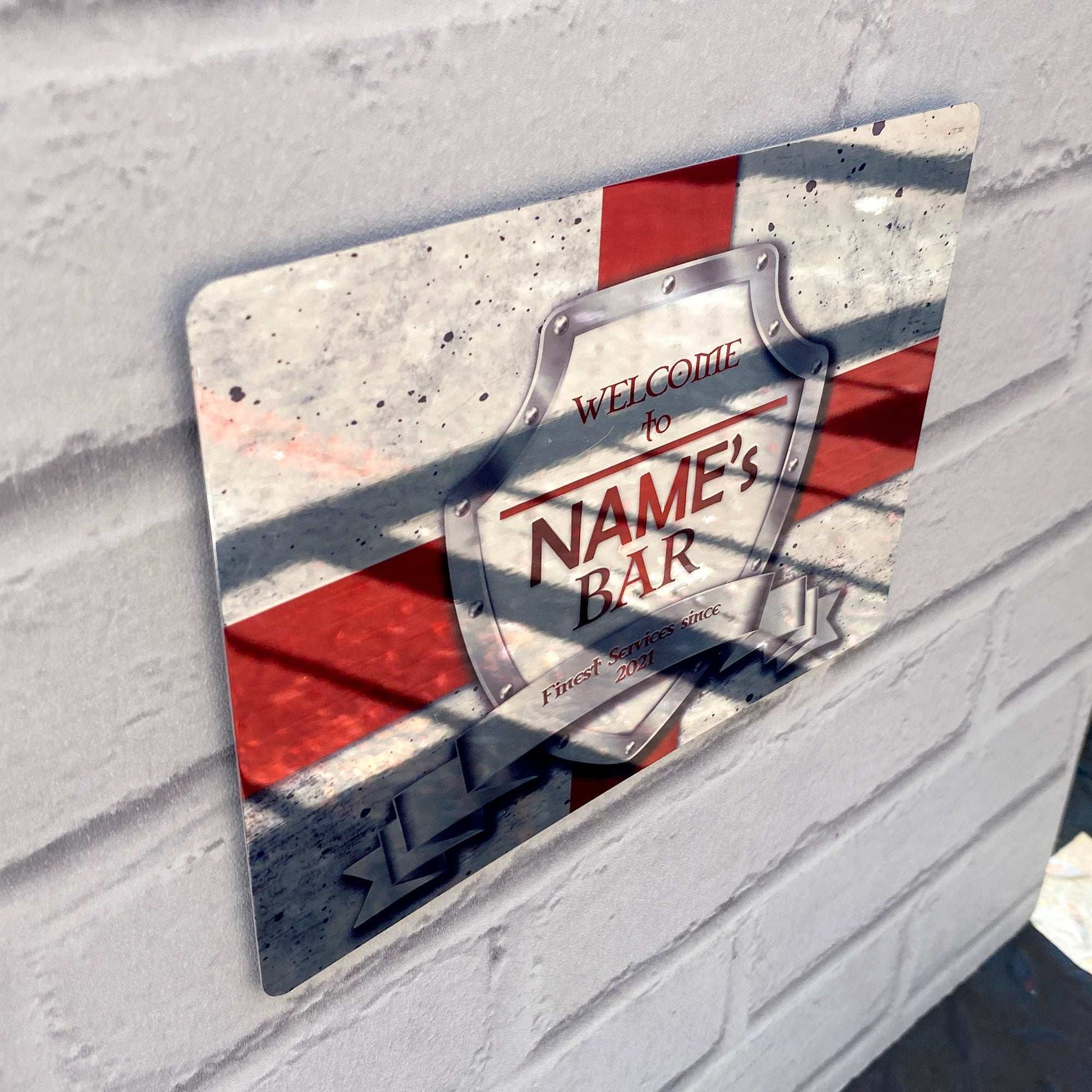 English Flag Mirror Finish Sign - shopquality4u
