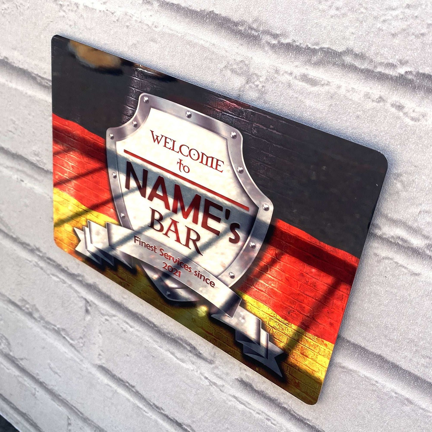 German Flag Mirror Finish Sign - shopquality4u