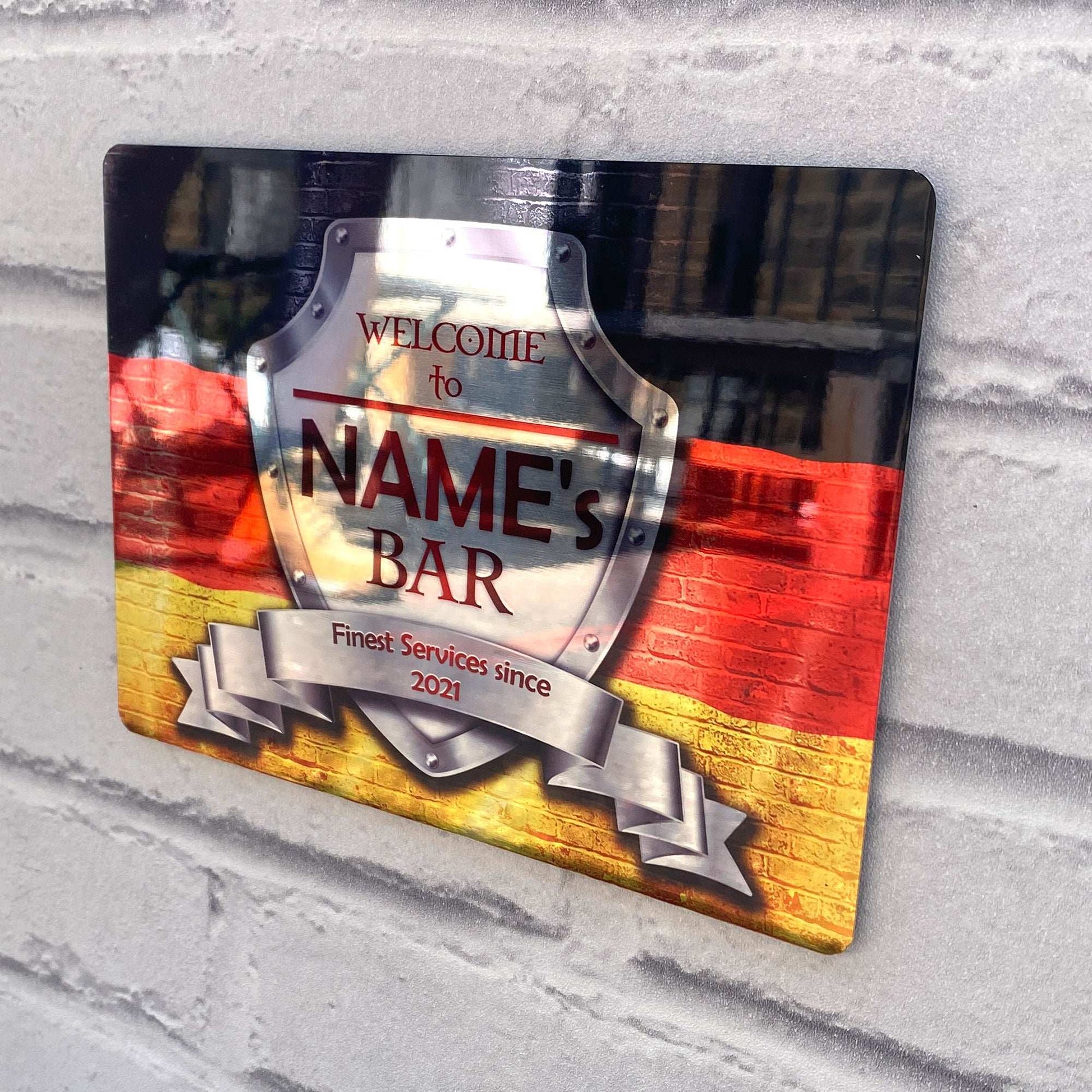 German Flag Mirror Finish Sign - shopquality4u